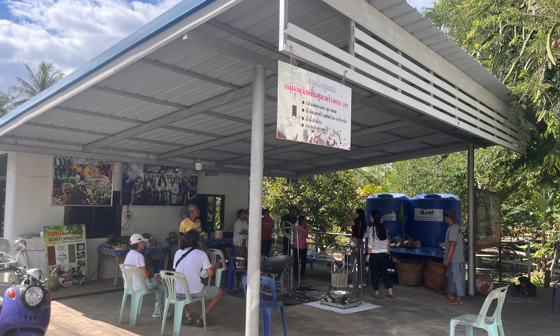 工房到着・オーガニックココナッツオイル作り体験スタート！